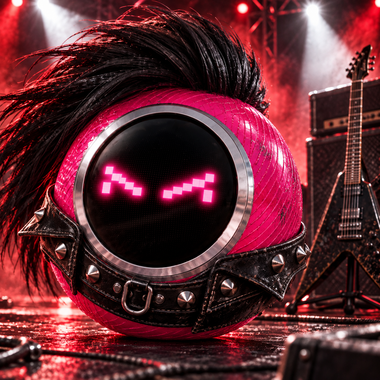 Pink Metal Guitarist